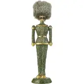 J-Line Casse-noisette fourrure chapeau paillettes resin vert medium