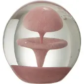 J-Line Presse-papier bulle en verre rose small