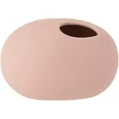 J-Line Vase ovale ceramique rose pastel small