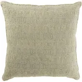 J-Line Coussin motifs coton/polyester vert menthe