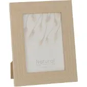 J-Line Cadre photo 13x18cm tisse texture polystyrene beige clair