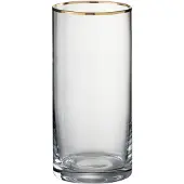 Jline Verre bord cylindrique haut verre transparent/or