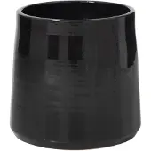 J-Line Cachepot rond ceramique noir large