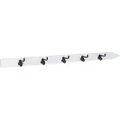 Jline Porte-manteau ski 5 crochets bois blanc