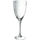 Jline Verre a vin boule verre transparent large 8x8x24cm