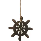 J-Line Barre poisson manguier marron fonce large