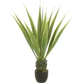 J-Line Agave pot blanc casse artificiel vert