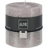 J-Line Bougie cylindre taupe -64h