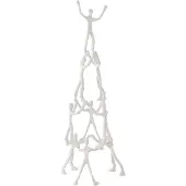 J-Line Figurine pyramide de 9 personnages aluminium blanc