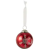 J-Line Boule de noel verre rouge small