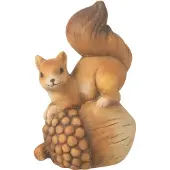 J-Line Écureuil Sur Gland Porcelaine Marron Small