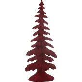 J-Line Sapin velours resine rouge large