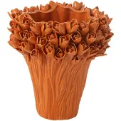 J-Line Vase ambrosia ceramique orange medium