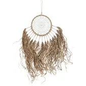 J-Line Dreamcatcher franges raphia naturel