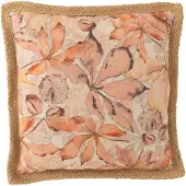 J-Line Coussin J-Line Garden Polyester Beige