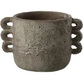 J-Line Cachepot celia ceramique marron small