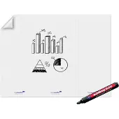 Legamaster Feuilles de présentation Magic Chart Notes 7-159054 - 100 % recyclable - 1200 x 900 mm - marqueur permanent inclus - quadrillé - bloc de 15 feuilles