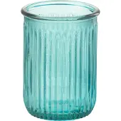 J-Line Vase stripe glass aqua