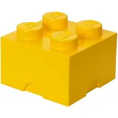LEGO Brique de rangement 4 tenons - jaune