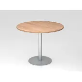 Hjh OFFICE PRO BISTRO F100R S - Système de table de conférence en noyer argenté, Ø 100
