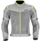 Acerbis Ramsey Vented 2.0, veste en textile ,Gris Clair/Jaune Néon ,XL