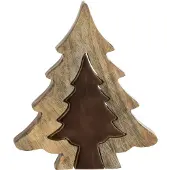 J-Line Sapin puzzle bois marron/naturel small