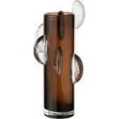 J-Line Vase steggy verre marron small