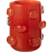 J-Line Vase aruna verre rouge small