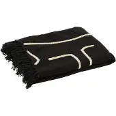 Jline Plaid lignes/courbes coton noir/blanc