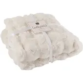 J-Line Plaid wave polyester blanc