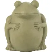 J-Line Cachepot frog argile vert large