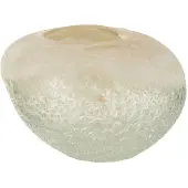 J-Line Vase boule verre beige