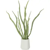 J-Line Plante grasse en pot artificiel vert