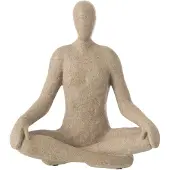 J-Line Figurine yoga resine beige