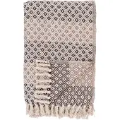 House Nordic Alanya Plaid - Brown/Beige/White | 130x180 cm