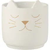 J-Line Cachepot chaton ciment blanc or large