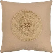 J-Line Cushion Sun Square Polyester Beige