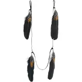 J-Line Guirlande plumes marron/noir
