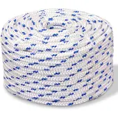 vidaXL Corde de bateau Polypropylène 14 mm 50 m Blanc