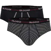Sloggi Slip rouge / noir / blanc