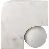 Bloomingville Abbelin Bougeoir | Blanc | Marbre | 82054463