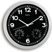 MAUL Horloge murale MAULdrive Ø 30 x 5 cm radiocommandée plastique 1 x AA (1.5 V) argenté