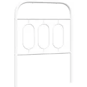 vidaXL Tête de lit de rechange en métal blanc 75 cm