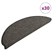 vidaXL Tapis d'escalier autocollants 30 pcs 65x21x4 cm anthracite