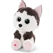 Nici Peluche - - Husky Barkley - 25 cm - Noir et blanc - Intérieur - Mixte