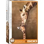 Eurographics Puzzle Pièces XXL - Giraffe Mother's Kiss - 500 à 999 pièces