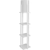 Opviq , Nora SMK, lampadaires, blanc, en MDF, 21 x 21 x 135 cm