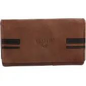 Mustang Cuir porte-monnaie Asti Leather Wallet Side Opening Brown brun