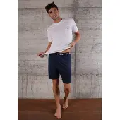 FILA Pyjama court noir / blanc