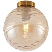 QAZQA Plafonnier design laiton avec verre dégradé ambré - Pillon
